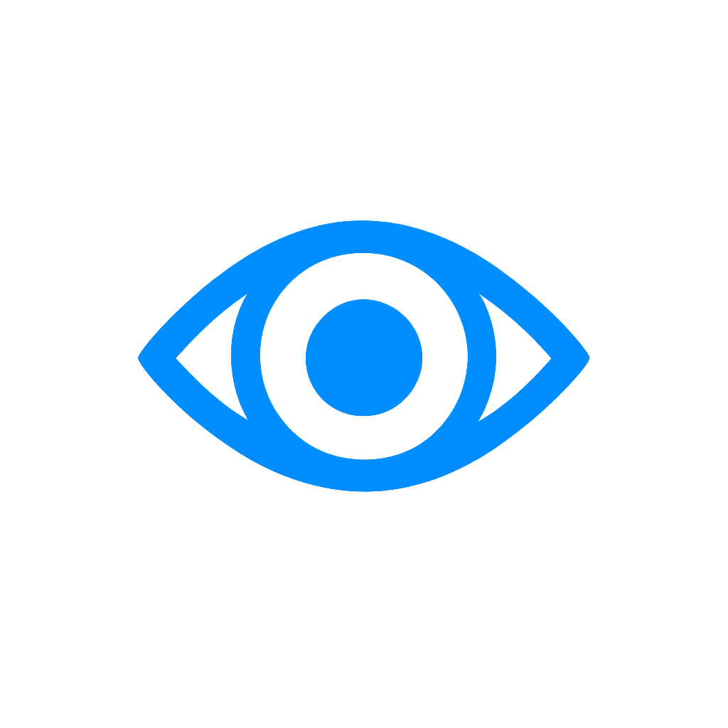 EyeGuide Vision App Logo - Blue Eye Symbol for LiDAR and AR Navigation